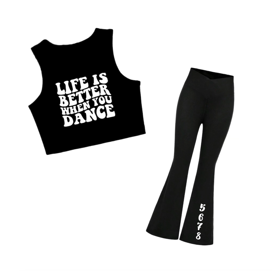 Crop Tank + Flare Legging Set